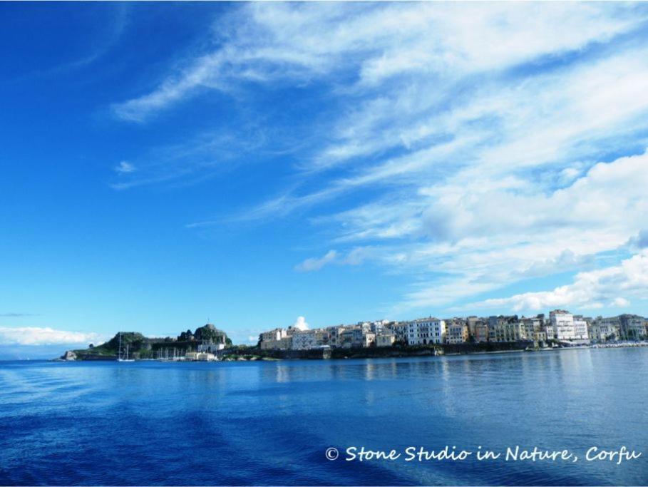 Stone Studio In Nature With View To Corfu Town! Evropouloi Экстерьер фото